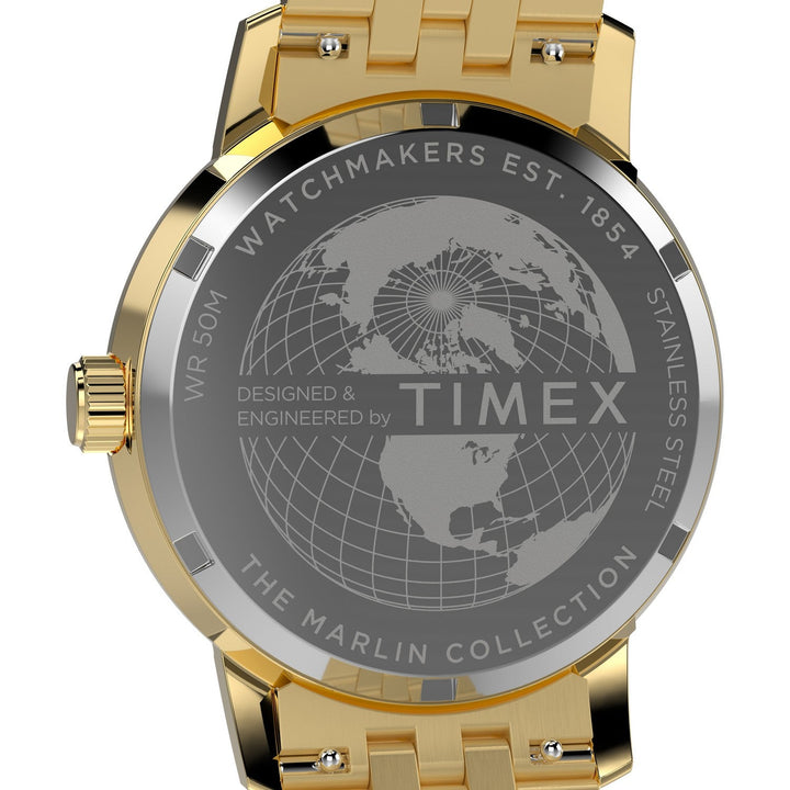 Timex Mens Marlin Stainless Steel Black Dial Watch TW2Y47700