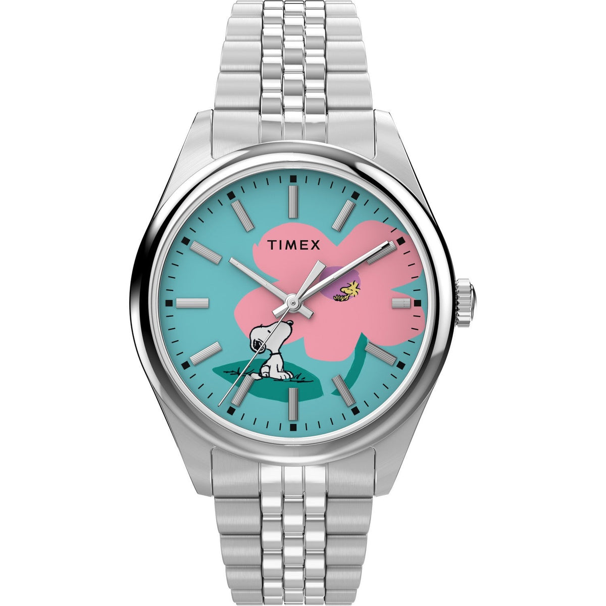 Timex Womens Peanuts Stainless Steel Blue Dial Watch TW2Y52600