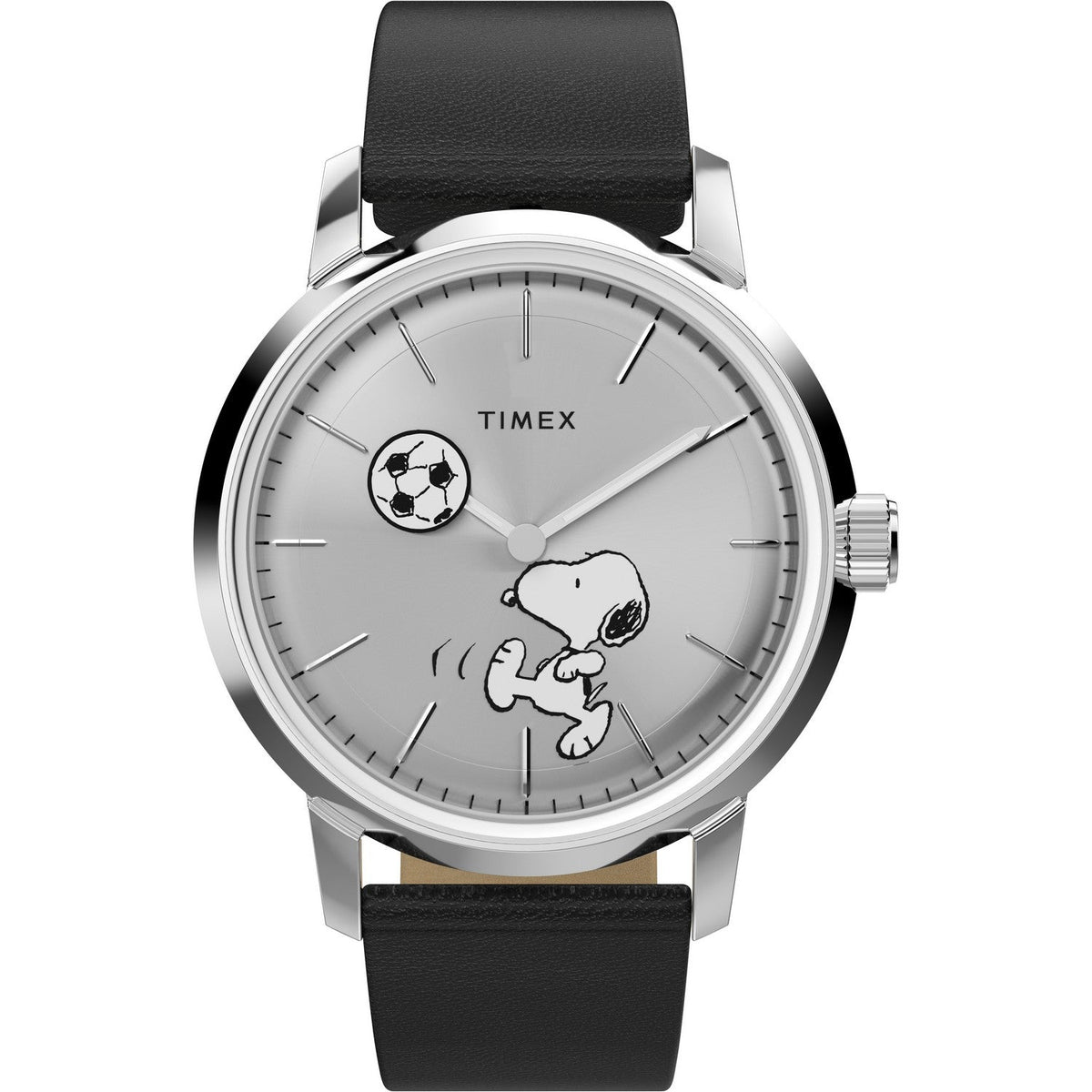 Timex Mens Peanuts Stainless Steel Silver-Tone Dial Watch TW2Y53800