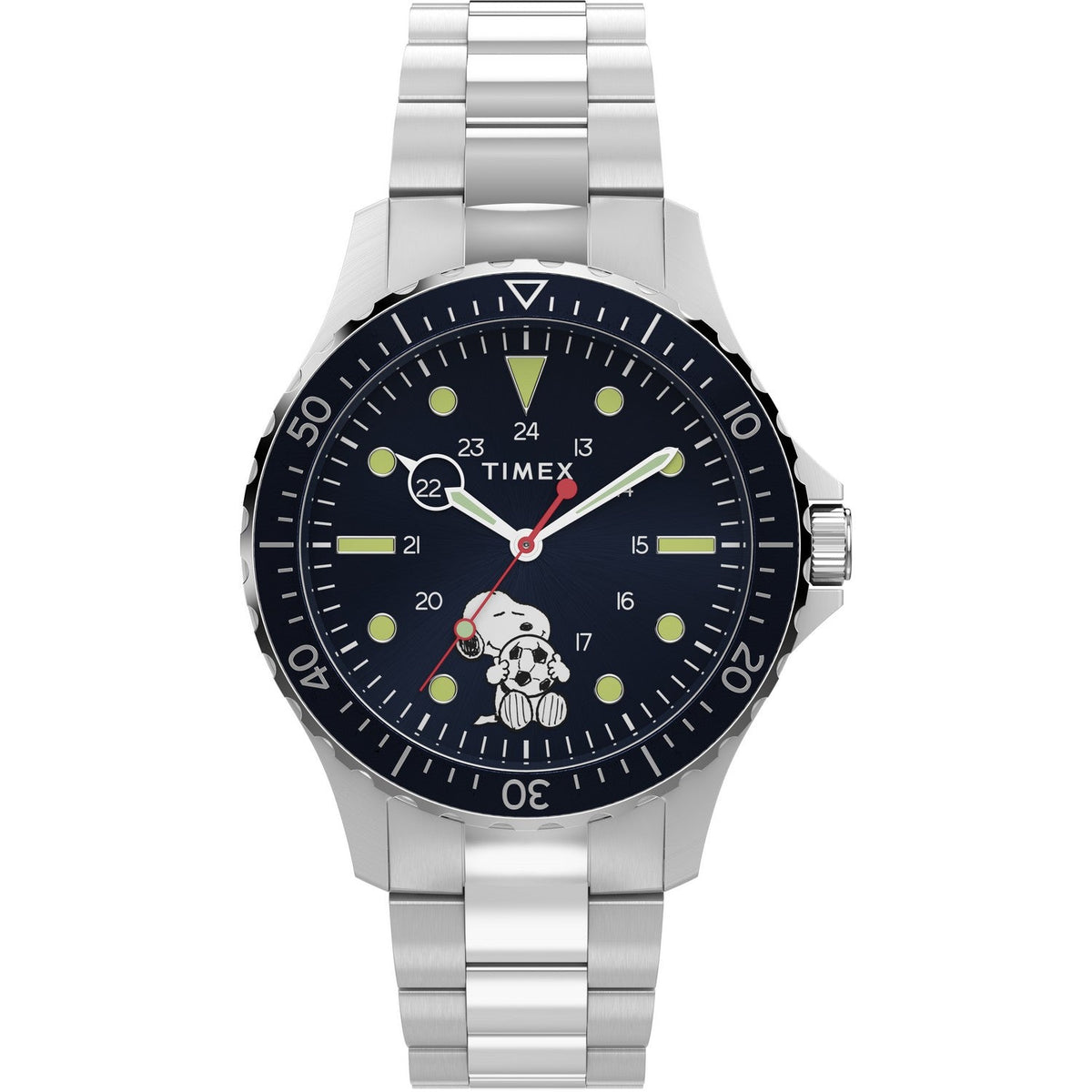 Timex Mens Peanuts Stainless Steel Blue Dial Watch TW2Y53900