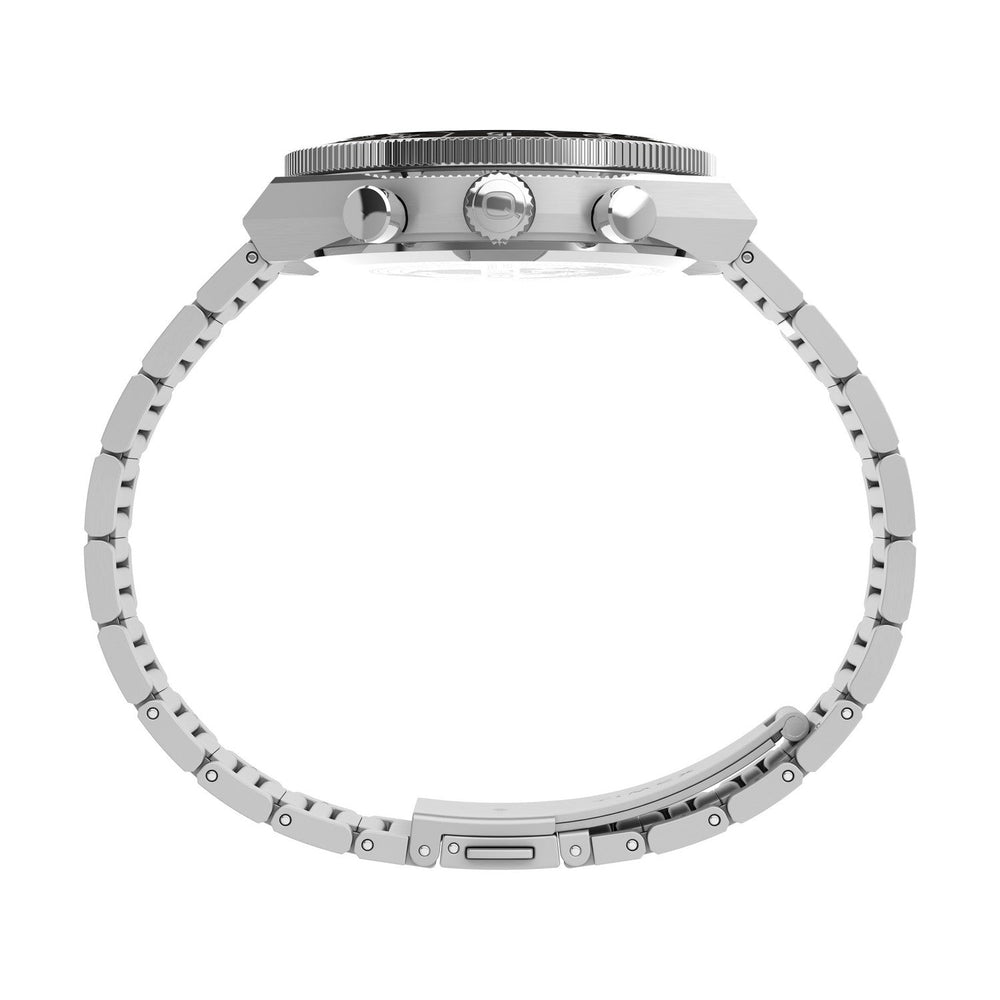 Timex Mens Q Timex Stainless Steel Black Dial Watch TW2Y55800