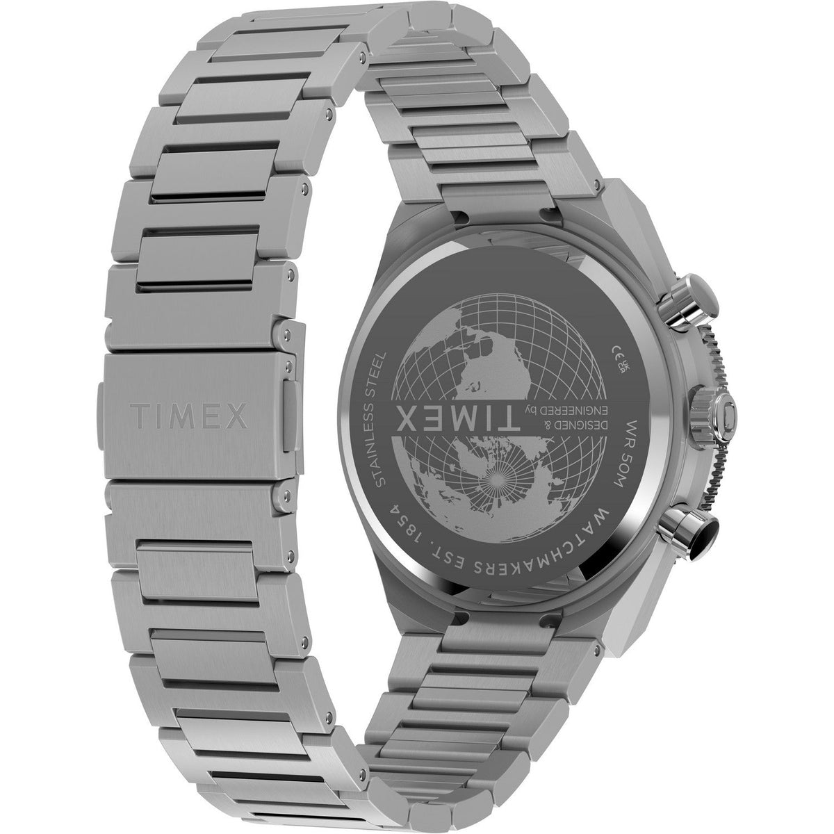 Timex Mens Q Timex Stainless Steel Black Dial Watch TW2Y55800