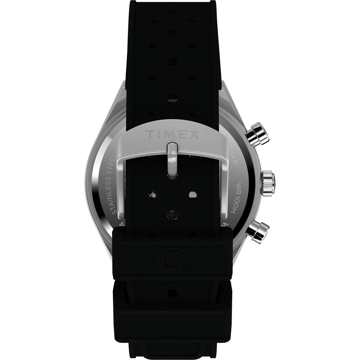 Timex Mens Q Timex Stainless Steel Black Dial Watch TW2Y56100