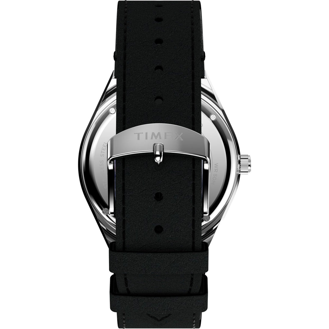 Timex Mens Q Timex Stainless Steel Black Dial Watch TW2Y56800