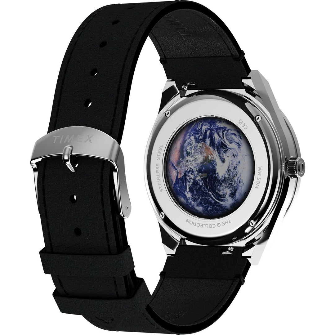 Timex Mens Q Timex Stainless Steel Black Dial Watch TW2Y56800