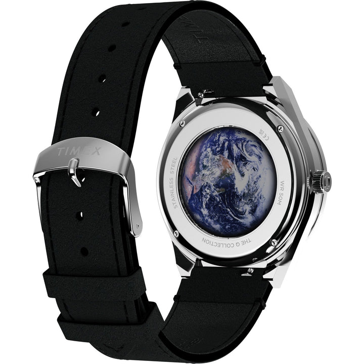 Timex Mens Q Timex Stainless Steel Black Dial Watch TW2Y56800