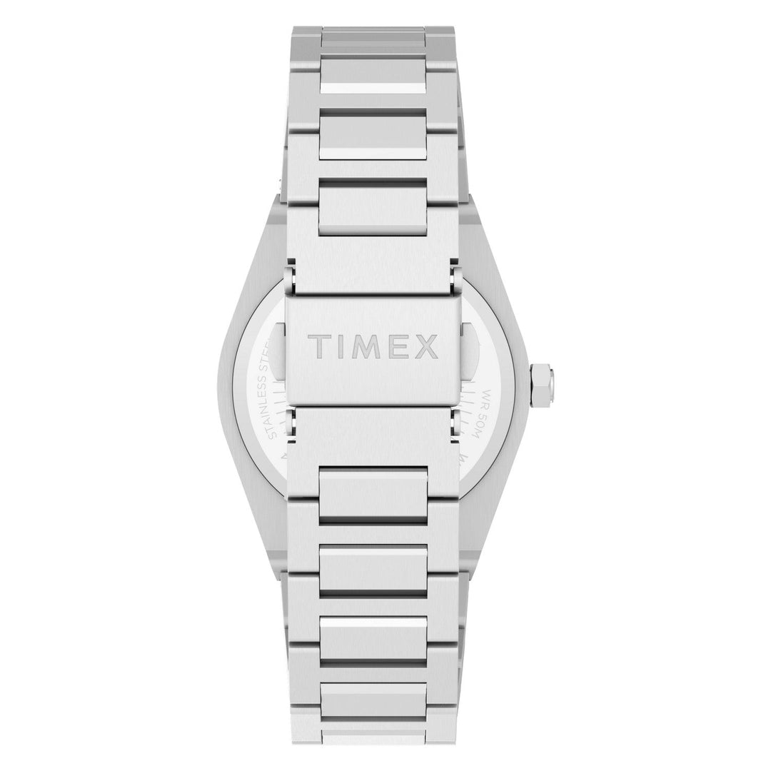 Timex Watches Womens Q Timex Marbella 34mm Stainless Steel Bracelet Watch TW2Y81800