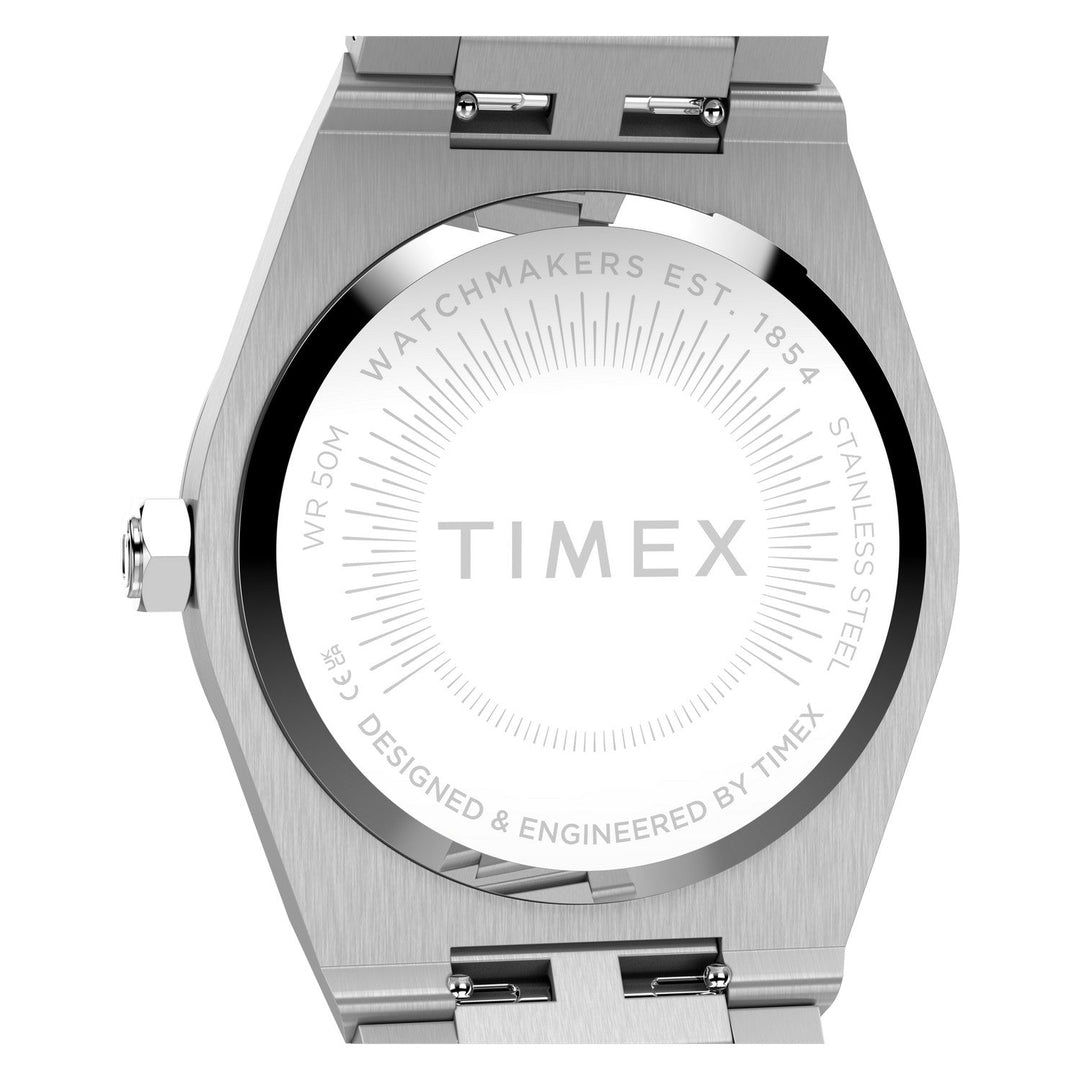 Timex Watches Womens Q Timex Marbella 34mm Stainless Steel Bracelet Watch TW2Y81800