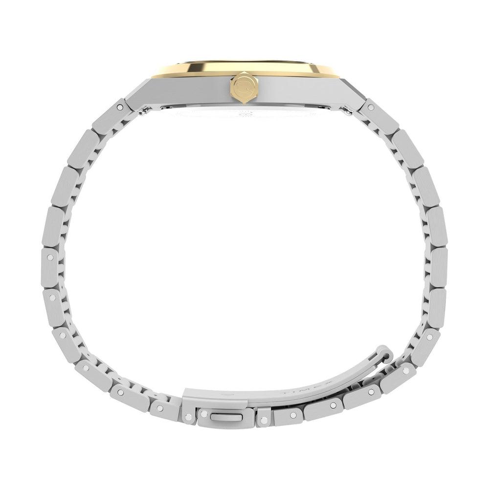 Timex Womens Q Timex Marbella 34mm Stainless Steel Bracelet Watch TW2Y81900