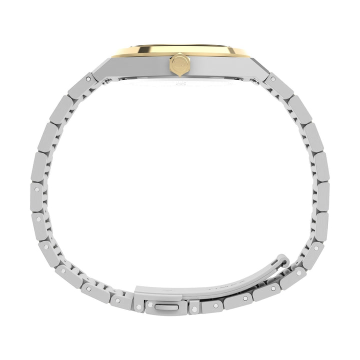Timex Watches Womens Q Timex Marbella 34mm Stainless Steel Bracelet Watch TW2Y81900