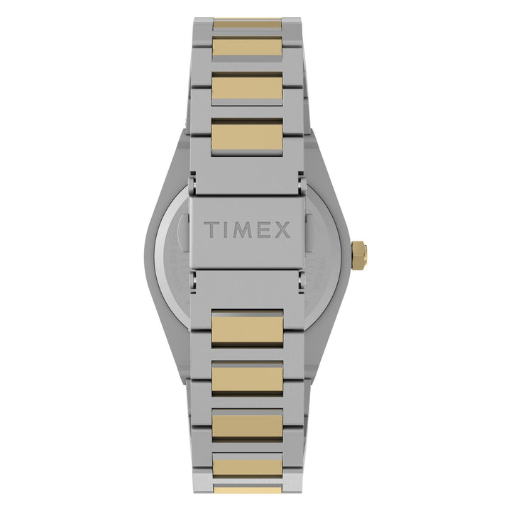 Timex Watches Womens Q Timex Marbella 34mm Stainless Steel Bracelet Watch TW2Y81900