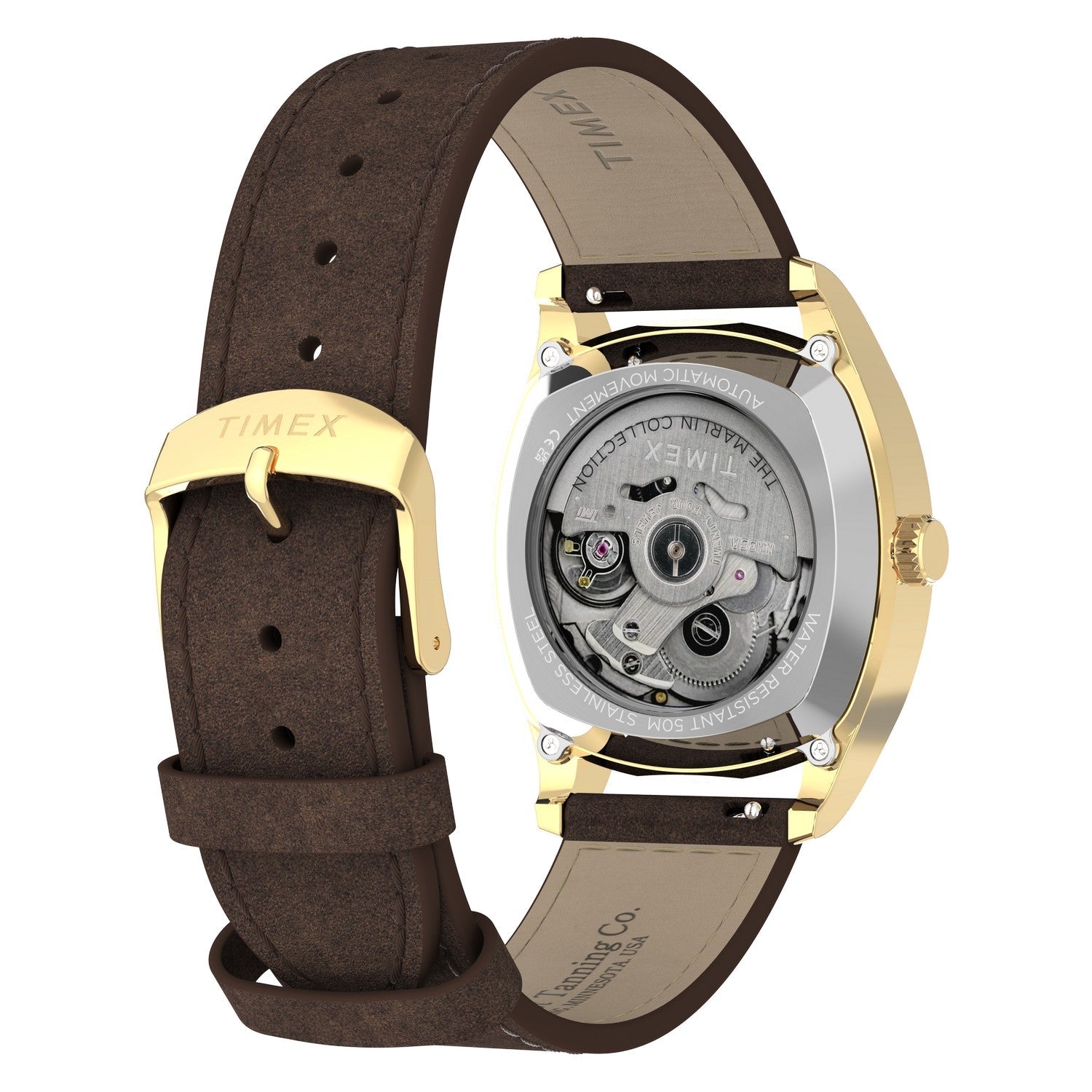 Timex Watches Mens Marlin® Chatham Automatic 36mm Leather Strap Watch TW2Y84500