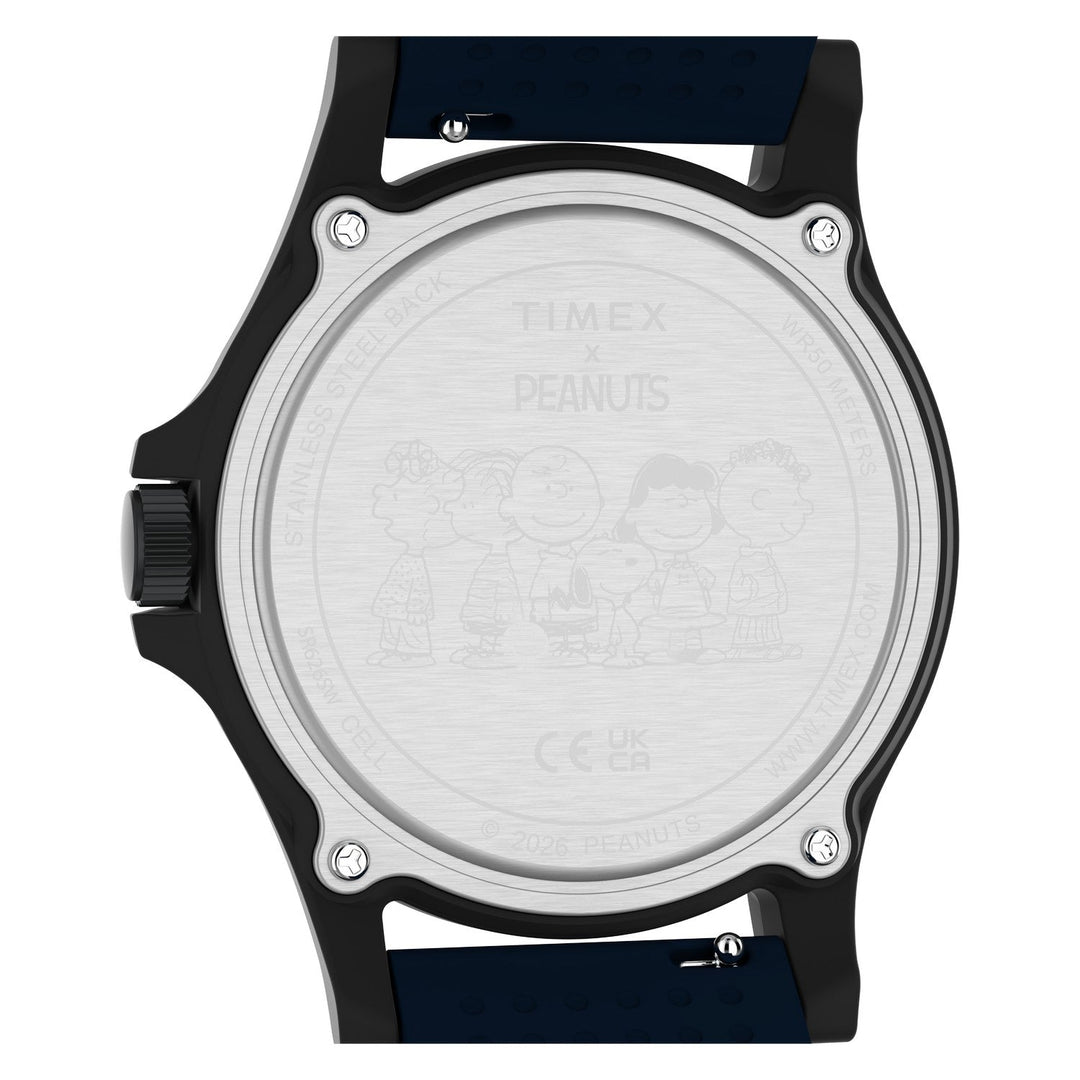 Timex Watches Mens Peanuts® x Timex Expedition® Acadia 40mm Silicone Strap Watch TW2Y84700