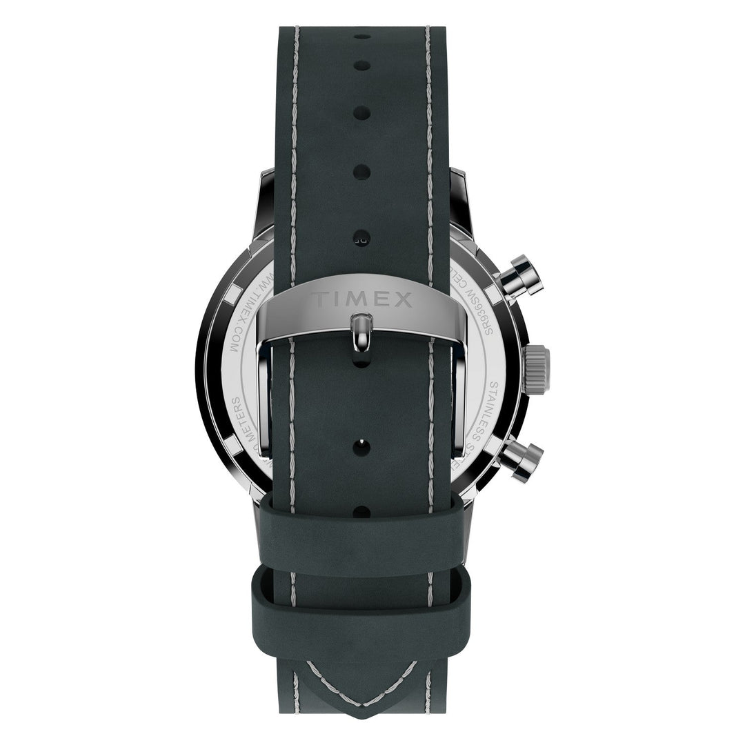Timex Watches Mens Peanuts® x Timex Marlin® Chronograph 40mm Leather Strap Watch TW2Y85300
