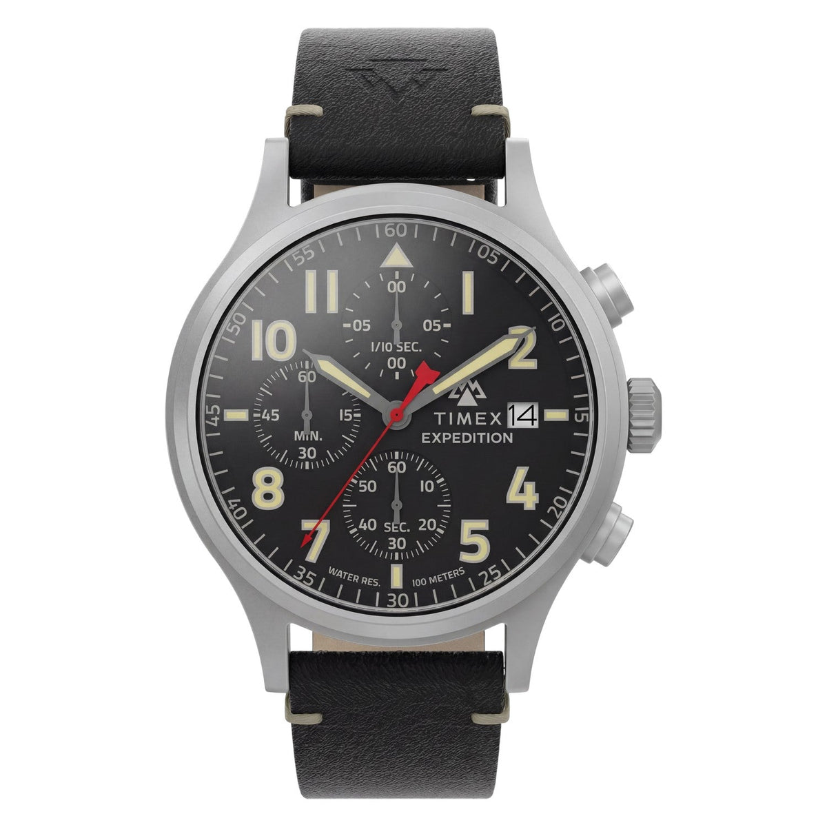 Timex Watches Mens Expedition® Sierra Chronograph 43mm Leather Strap Watch TW2Y89200