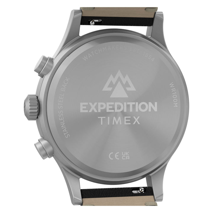 Timex Watches Mens Expedition® Sierra Chronograph 43mm Leather Strap Watch TW2Y89200