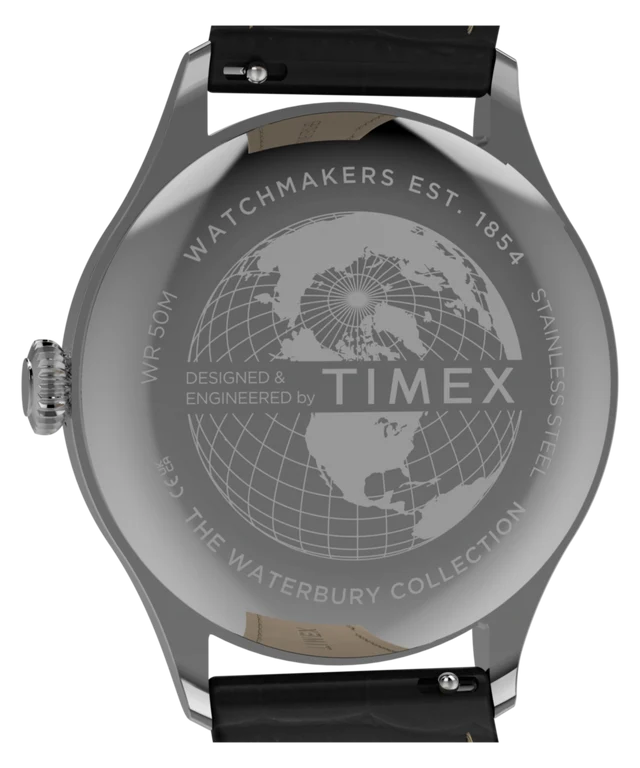 Timex Mens Waterbury Classic 39mm Leather Strap Watch TW2Y92000