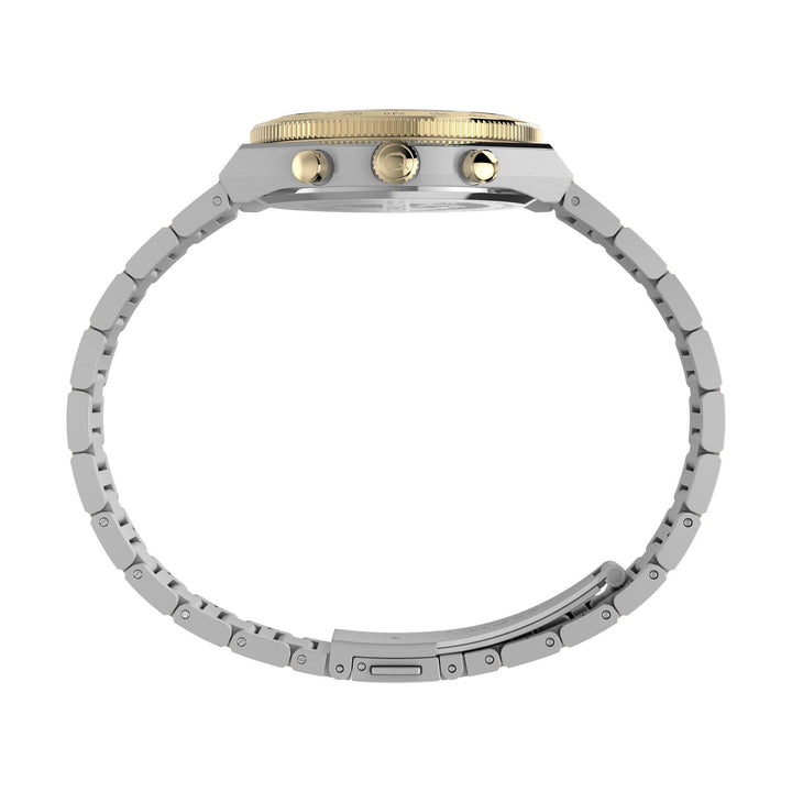 Timex Watches Unisex Q Timex Continental Chronograph 36mm Stainless Steel Bracelet Watch TW2Y92300