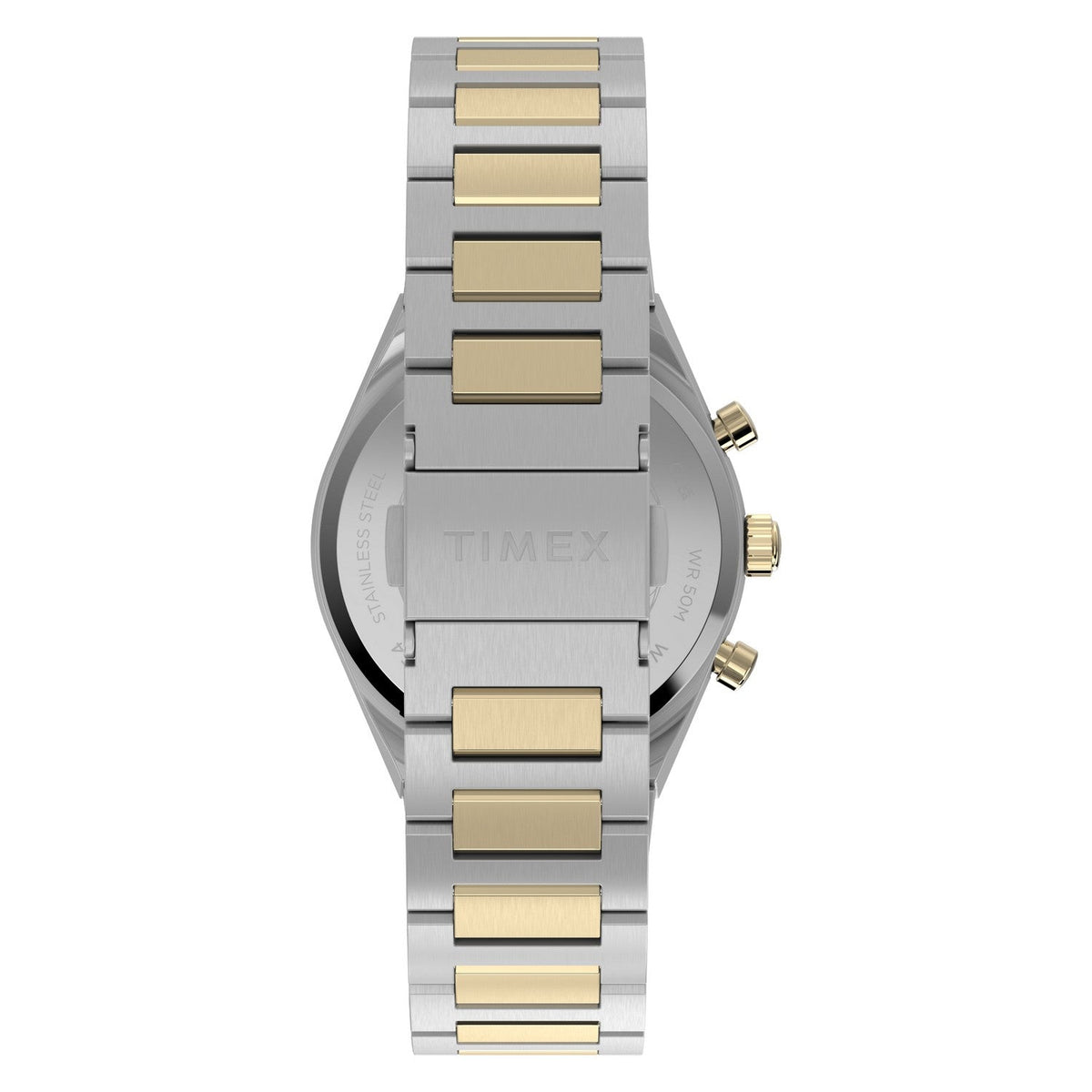 Timex Watches Unisex Q Timex Continental Chronograph 36mm Stainless Steel Bracelet Watch TW2Y92300