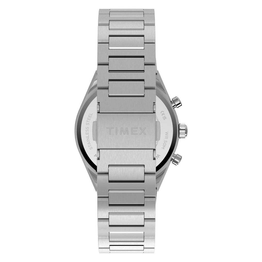 Timex Watches Unisex Q Timex Continental Chronograph 36mm Stainless Steel Bracelet Watch TW2Y93200