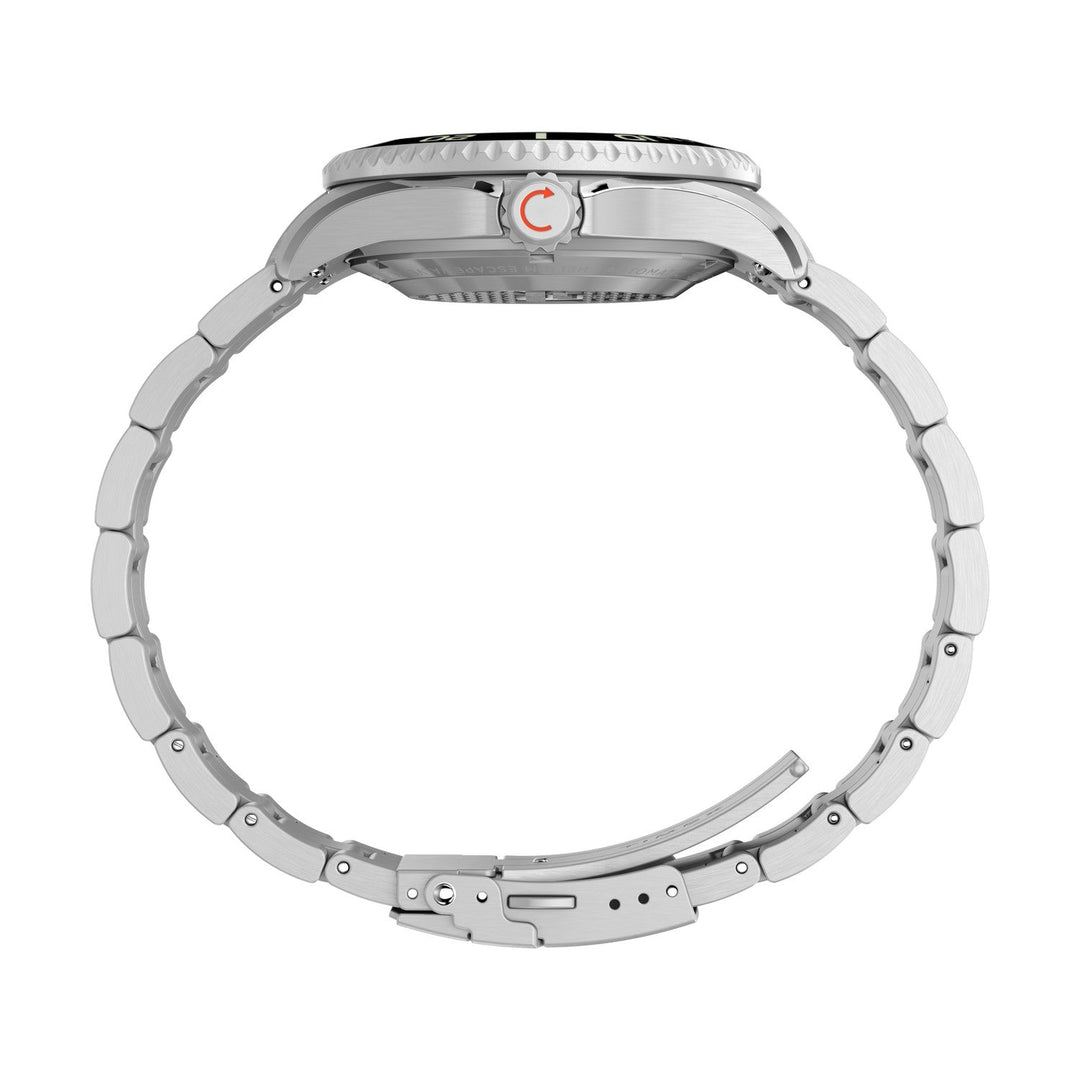 Timex Watches Mens Deepwater Meridian 200 HEV Automatic 44mm Stainless Steel Bracelet Watch TW3A01600