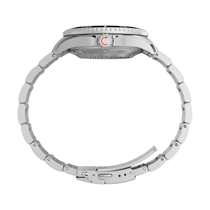 Timex Watches Mens Deepwater Meridian 200 HEV Automatic 44mm Stainless Steel Bracelet Watch TW3A01600