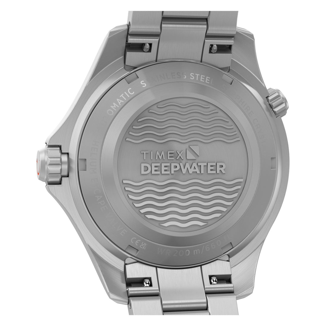 Timex Watches Mens Deepwater Meridian 200 HEV Automatic 44mm Stainless Steel Bracelet Watch TW3A01600
