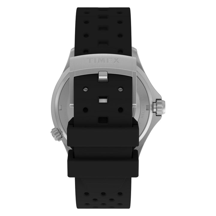 Timex Watches Mens Deepwater Meridian 200 HEV Automatic 44mm HNBR Synthetic Rubber Strap Watch TW3A01700