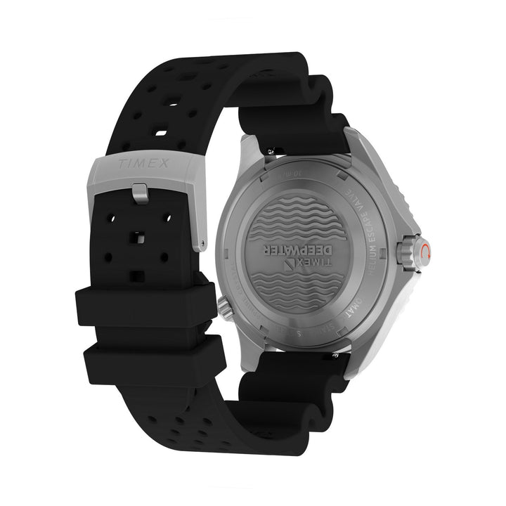Timex Watches Mens Deepwater Meridian 200 HEV Automatic 44mm HNBR Synthetic Rubber Strap Watch TW3A01700