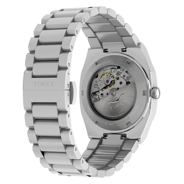 Timex Watches Mens Timex® Automatic E Line 38mm Stainless Steel Bracelet Watch TW6A00500