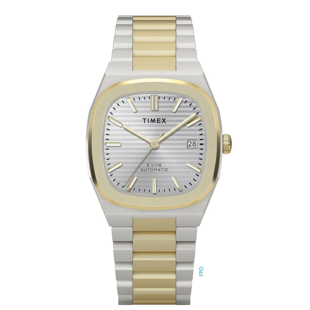 Timex Watches Mens Timex® Automatic E Line 38mm Stainless Steel Bracelet Watch TW6A00600