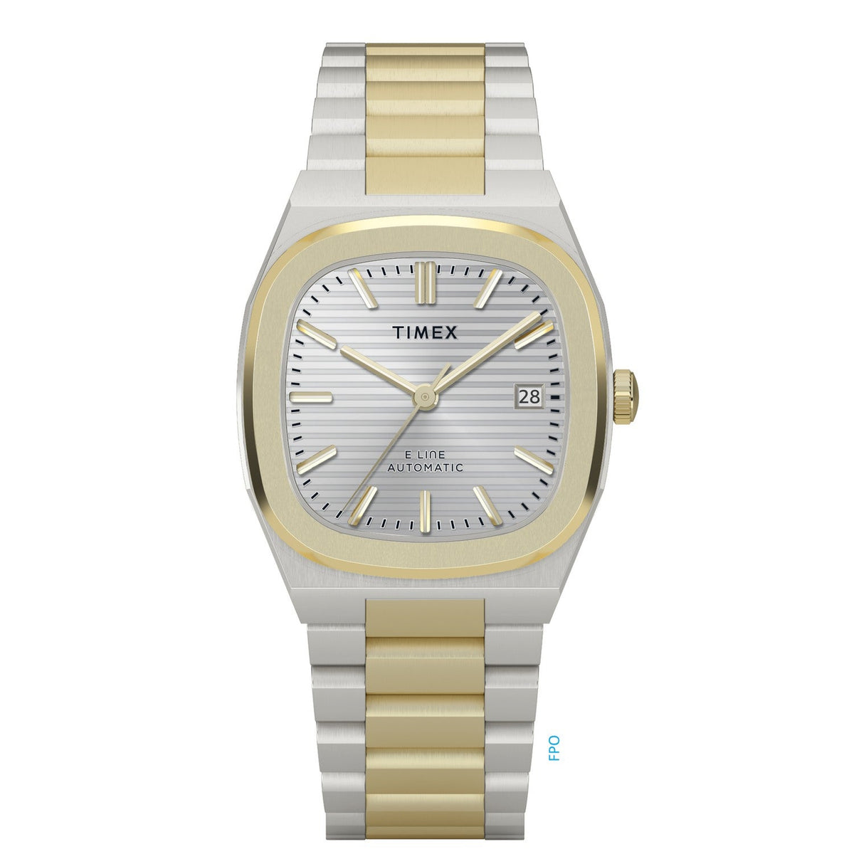 Timex Watches Mens Timex® Automatic E Line 38mm Stainless Steel Bracelet Watch TW6A00600