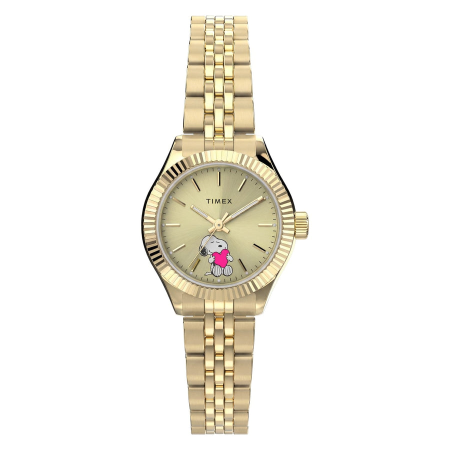 Timex Womens Peanuts x Timex Legacy Mini Heart Hug 25mm Stainless Steel Bracelet Watch TW6A07400