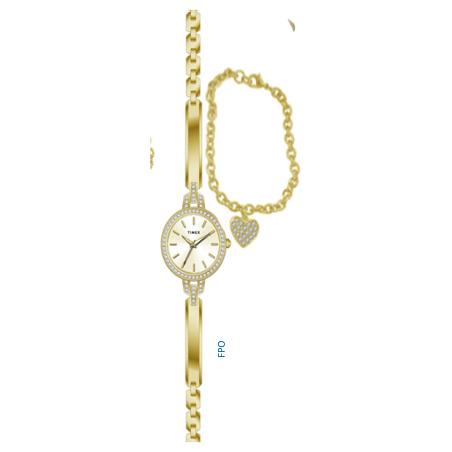 Timex Women's Trend Aveline Gold-Tone Dial Bracelet Watch TWG067900veline