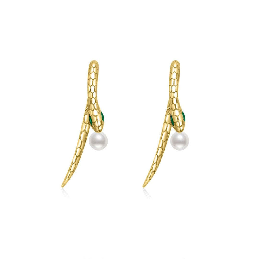 Thin and Sleek Snake Hoops Earrings