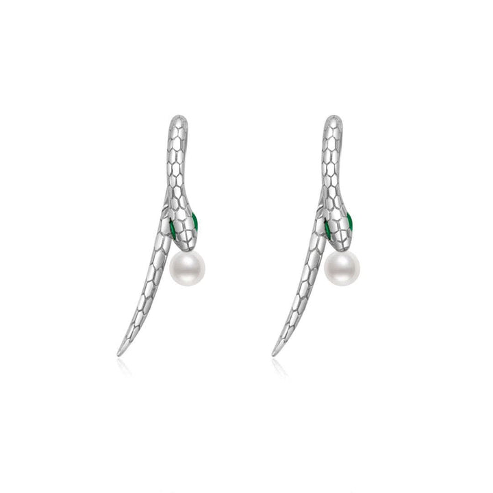 Thin and Sleek Snake Hoops Earrings