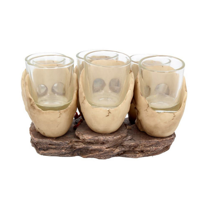 Six Shooter Skulls Skull Shot Glass Set U1646E5