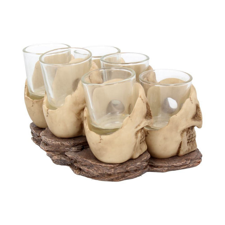 Six Shooter Skulls Skull Shot Glass Set U1646E5