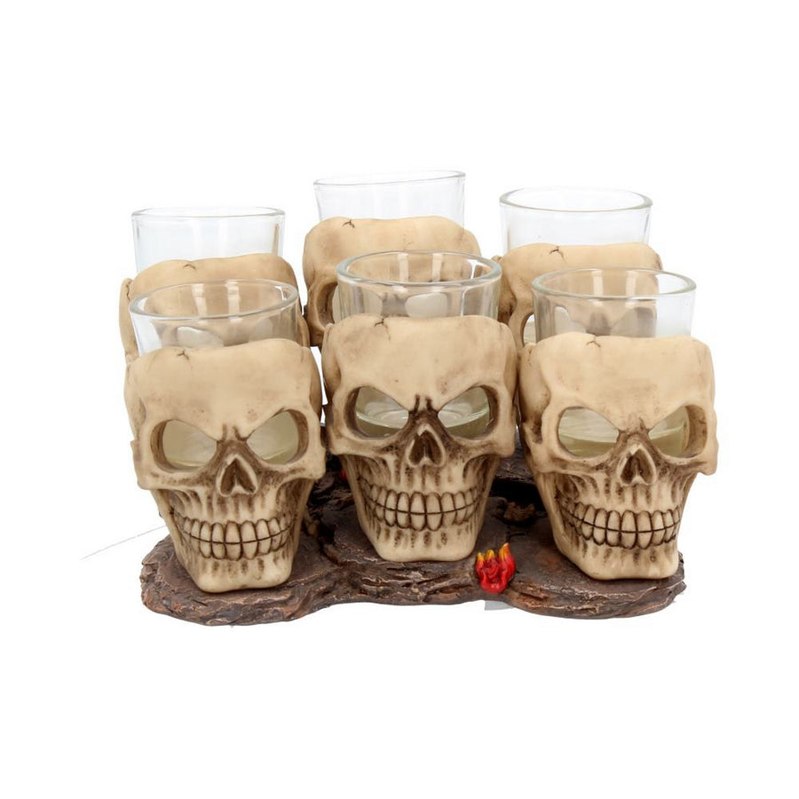 Six Shooter Skulls Skull Shot Glass Set U1646E5