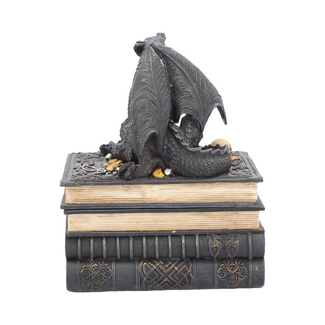 Secrets of the Dragon Box Gothic Skull Books Trinket Box U2067F6