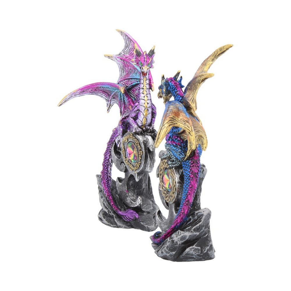 Realm Protectors Figurines Set of Two Fantasy Dragon Crystal Ornaments U3518J7