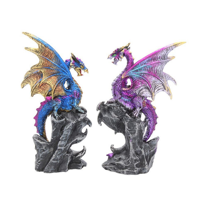 Realm Protectors Figurines Set of Two Fantasy Dragon Crystal Ornaments U3518J7
