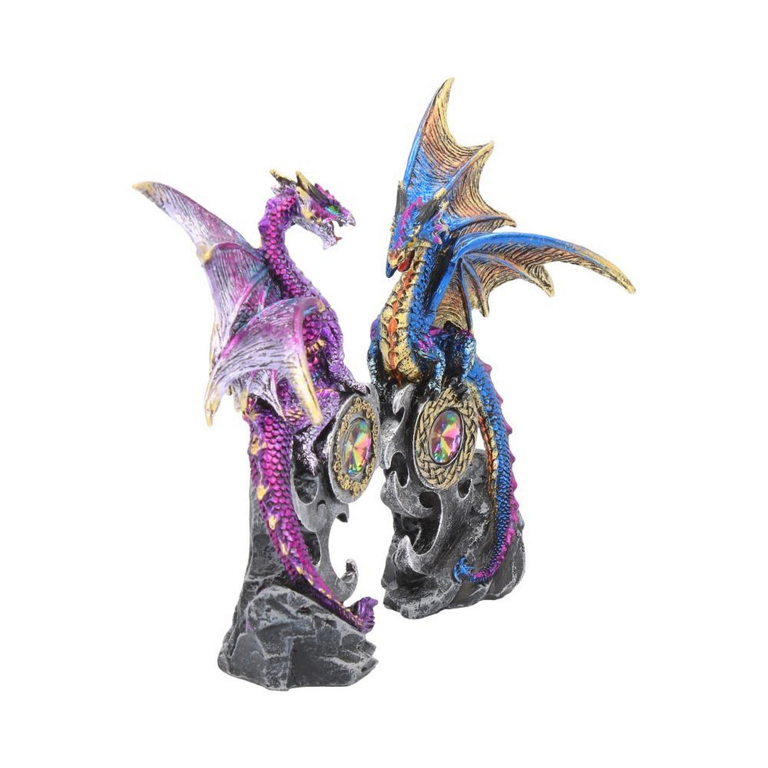 Realm Protectors Figurines Set of Two Fantasy Dragon Crystal Ornaments U3518J7