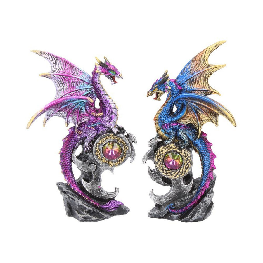 Realm Protectors Figurines Set of Two Fantasy Dragon Crystal Ornaments U3518J7