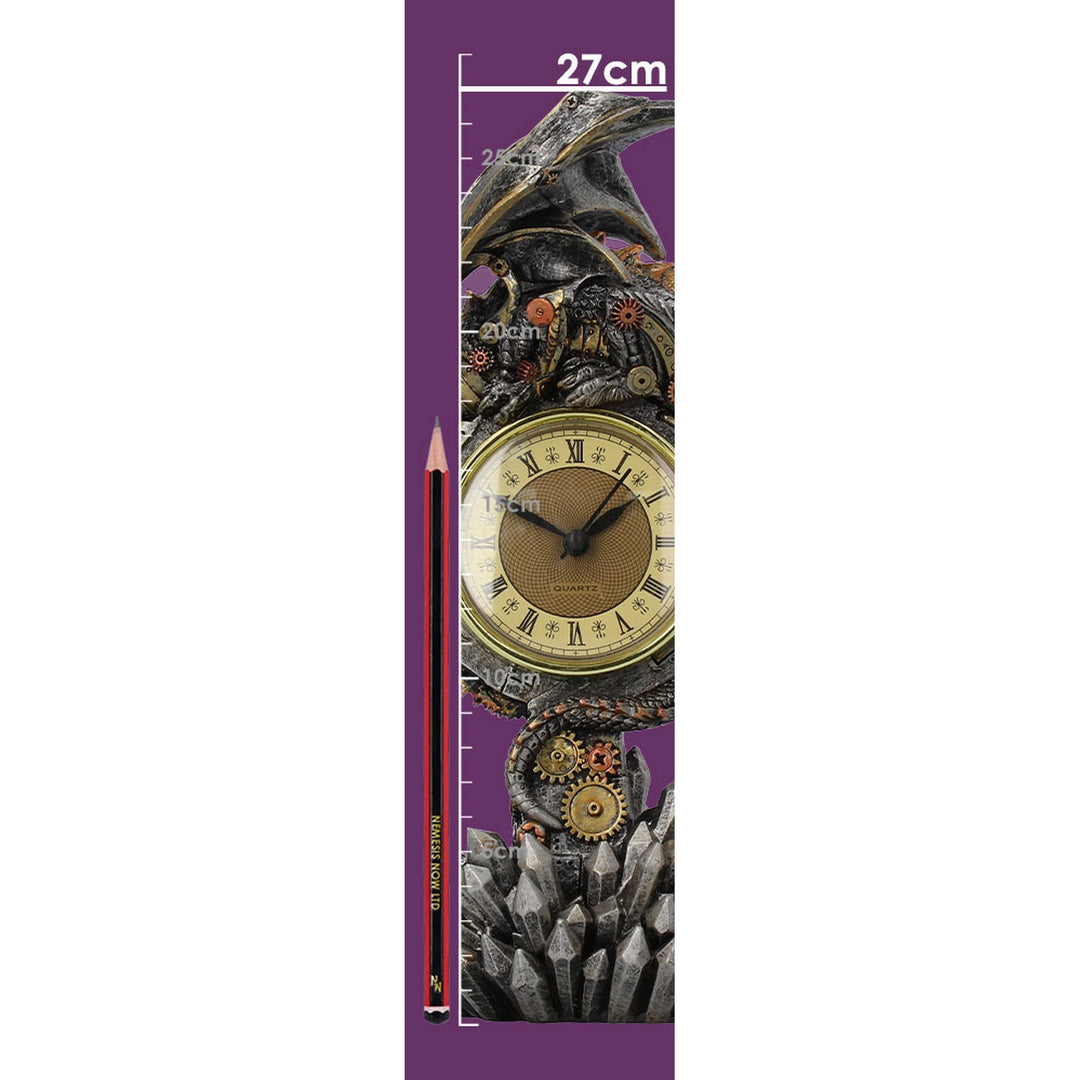 Clockwork Reign Steampunk Dragon Mantel Clock U3814K8