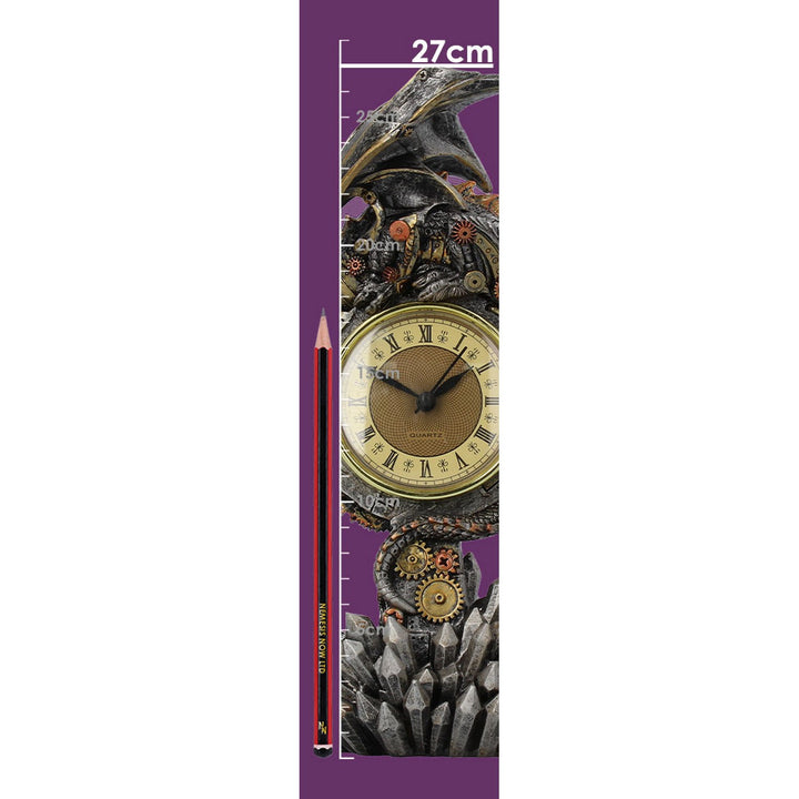 Clockwork Reign Steampunk Dragon Mantel Clock U3814K8