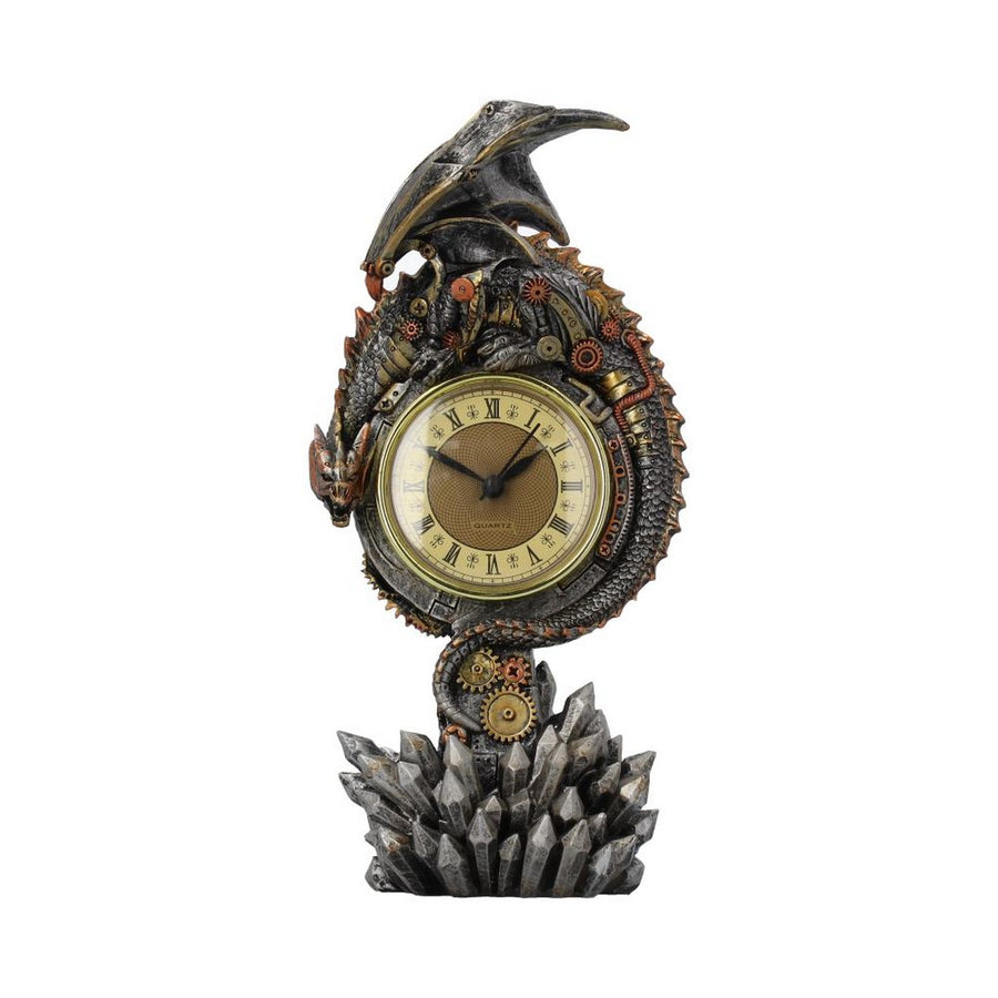Clockwork Reign Steampunk Dragon Mantel Clock U3814K8