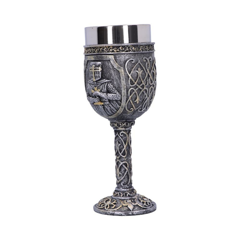 Armoured Medival Knight Soldier Goblet 19cm U3878K8