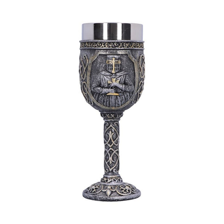 Armoured Medival Knight Soldier Goblet 19cm U3878K8