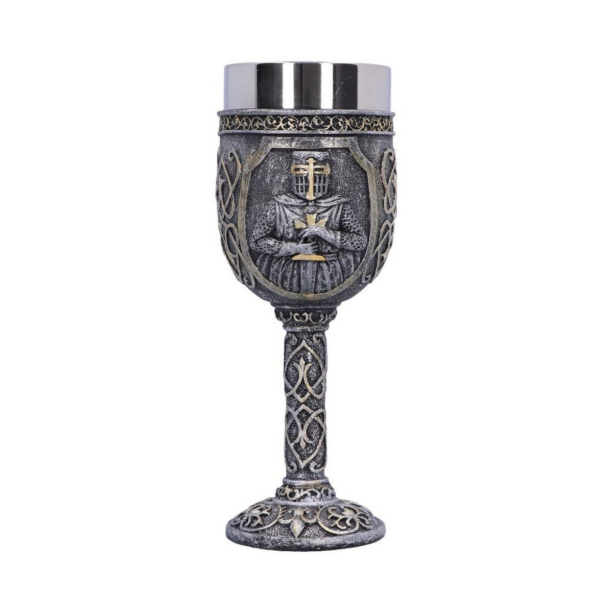 Armoured Medival Knight Soldier Goblet 19cm U3878K8